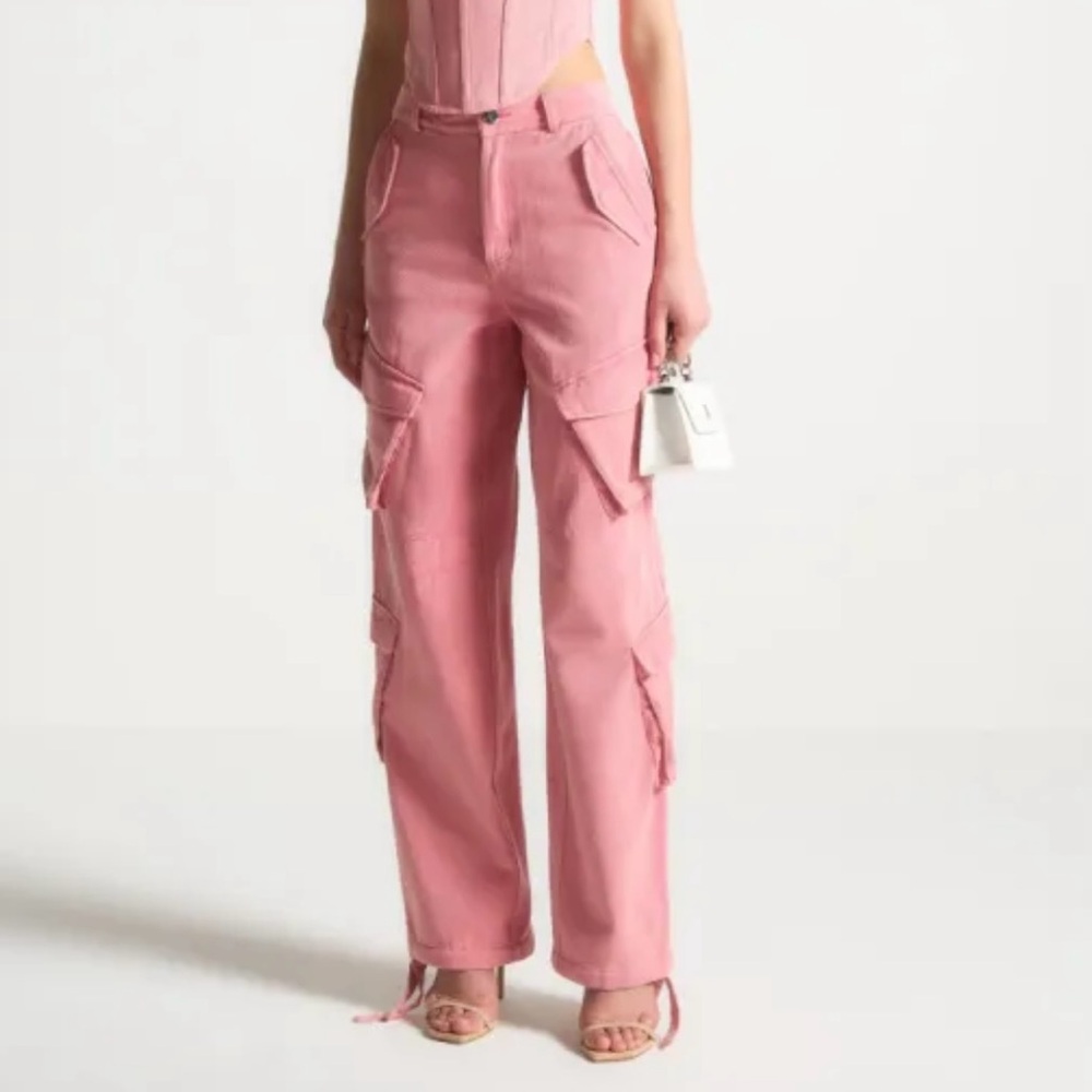 Maniere De Voir Pink Cargo Pants